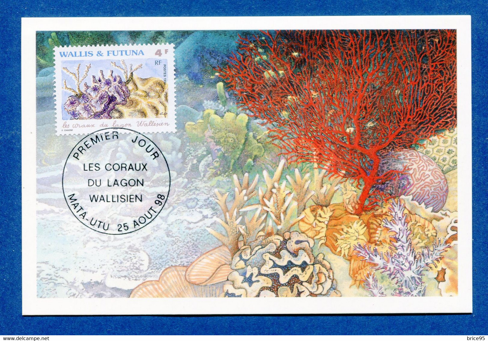 ⭐ Wallis Et Futuna - Carte Maximum - Premier Jour - FDC - Les Coraux Du Largon Wallisien - 1998 ⭐ - Maximumkarten