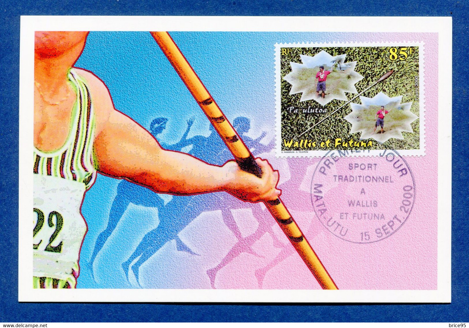 ⭐ Wallis Et Futuna - Carte Maximum - Premier Jour - FDC - Sport Traditionnel - 2000 ⭐ - Maximumkarten