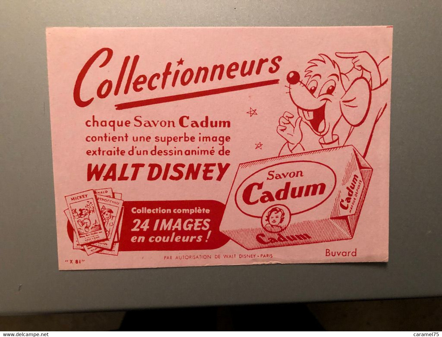 Buvard Savon CADUM Collection Walt Disney - Perfume & Beauty