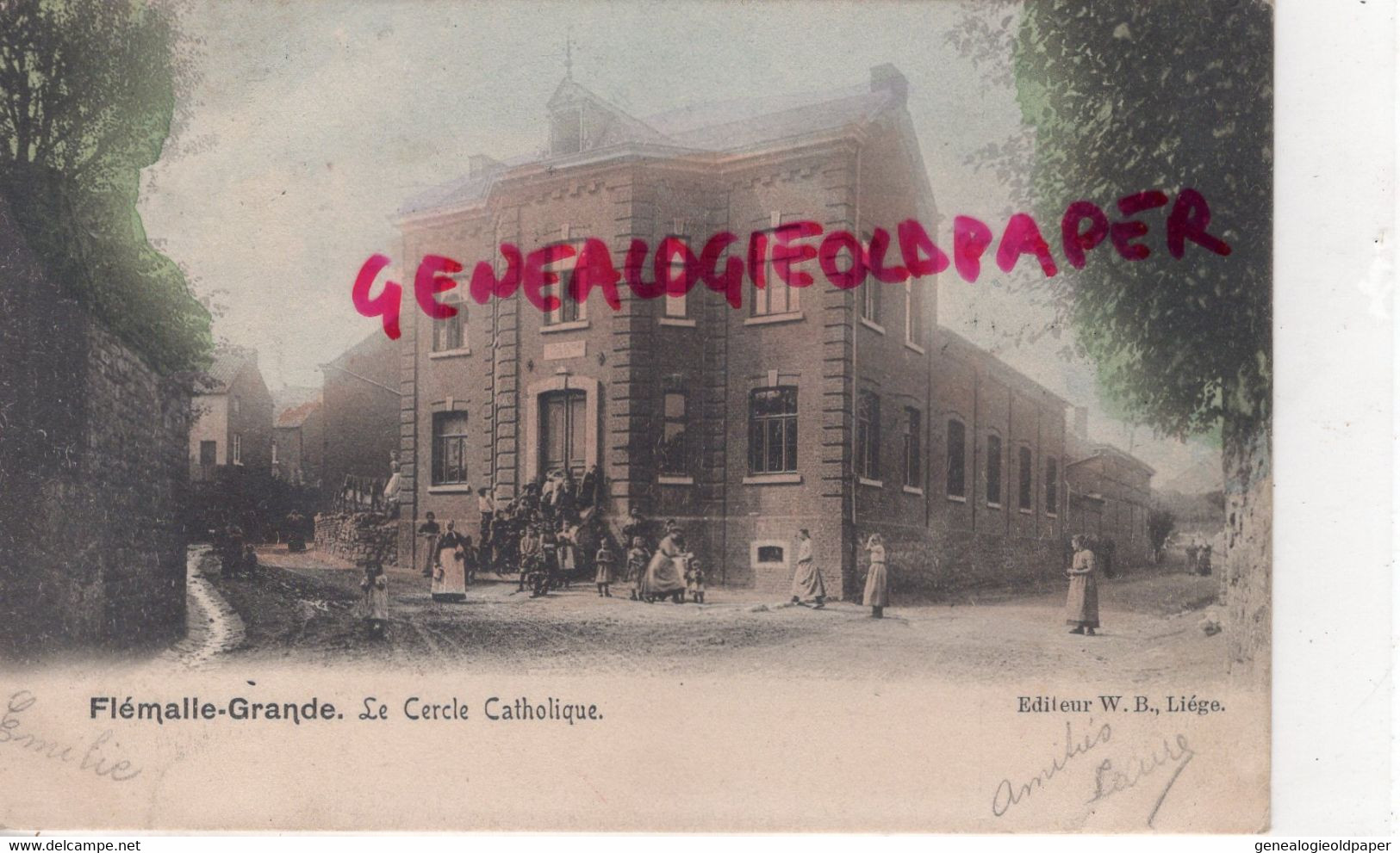 BELGIQUE - FLEMALLE GRANDE - LE CERCLE CATHOLIQUE -EDITEUR W.B. 1907 - Flémalle