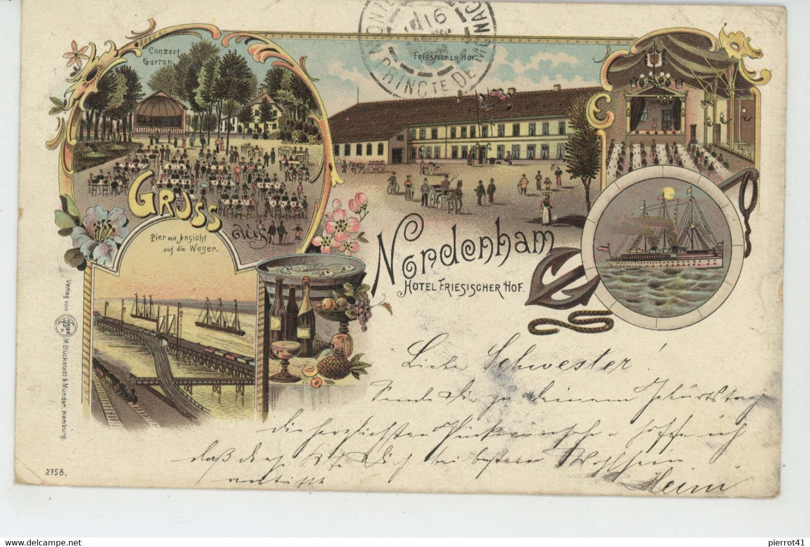 ALLEMAGNE - Gruss Aus NORDENHAM (1898) - Nordenham