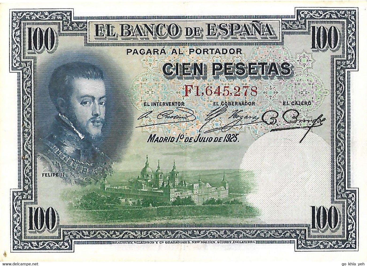 ESPAGNE 1936 100 Peseta - P.69c TTB VF - Colecciones