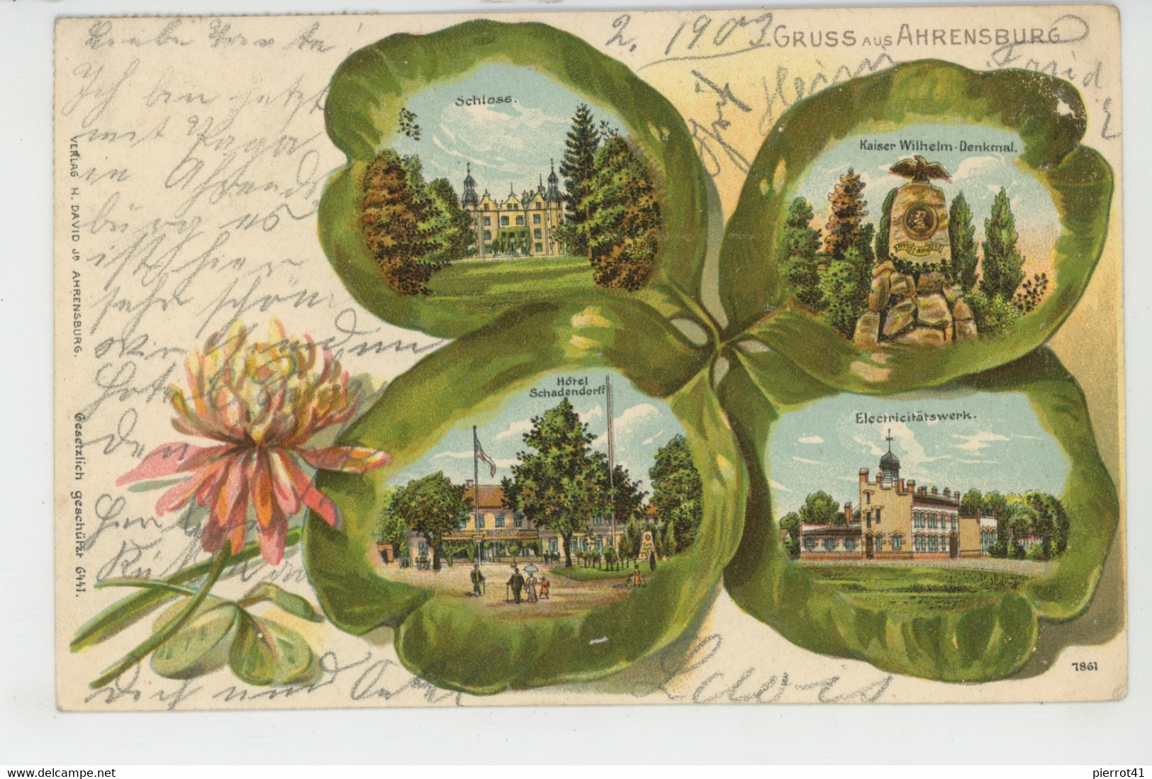 ALLEMAGNE - Gruss Aus AHRENSBURG (1903) Embossed Postcard - Ahrensburg