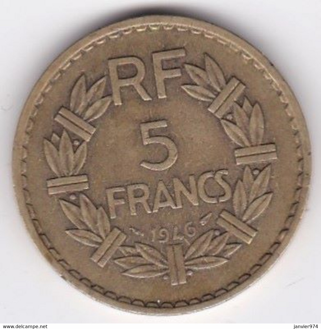 5 FRANCS 1946 . Bronze Aluminium - 5 Francs