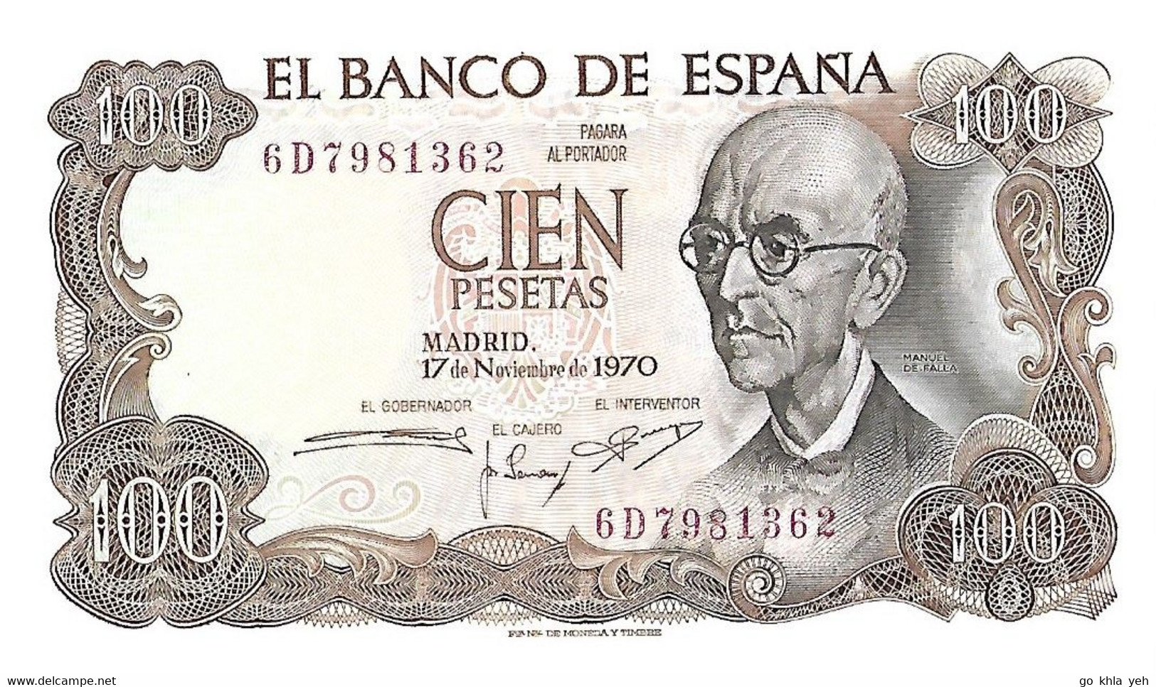 ESPAGNE 1970 100 Peseta - P.152a.3 Neuf - UNC - Collections