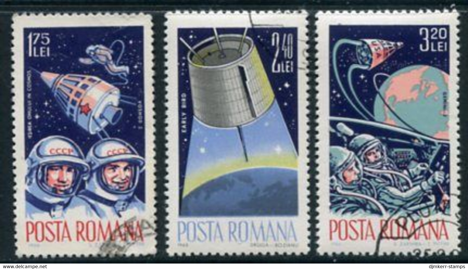 ROMANIA 1965 Space Travel I Used.  Michel 2427-29 - Used Stamps
