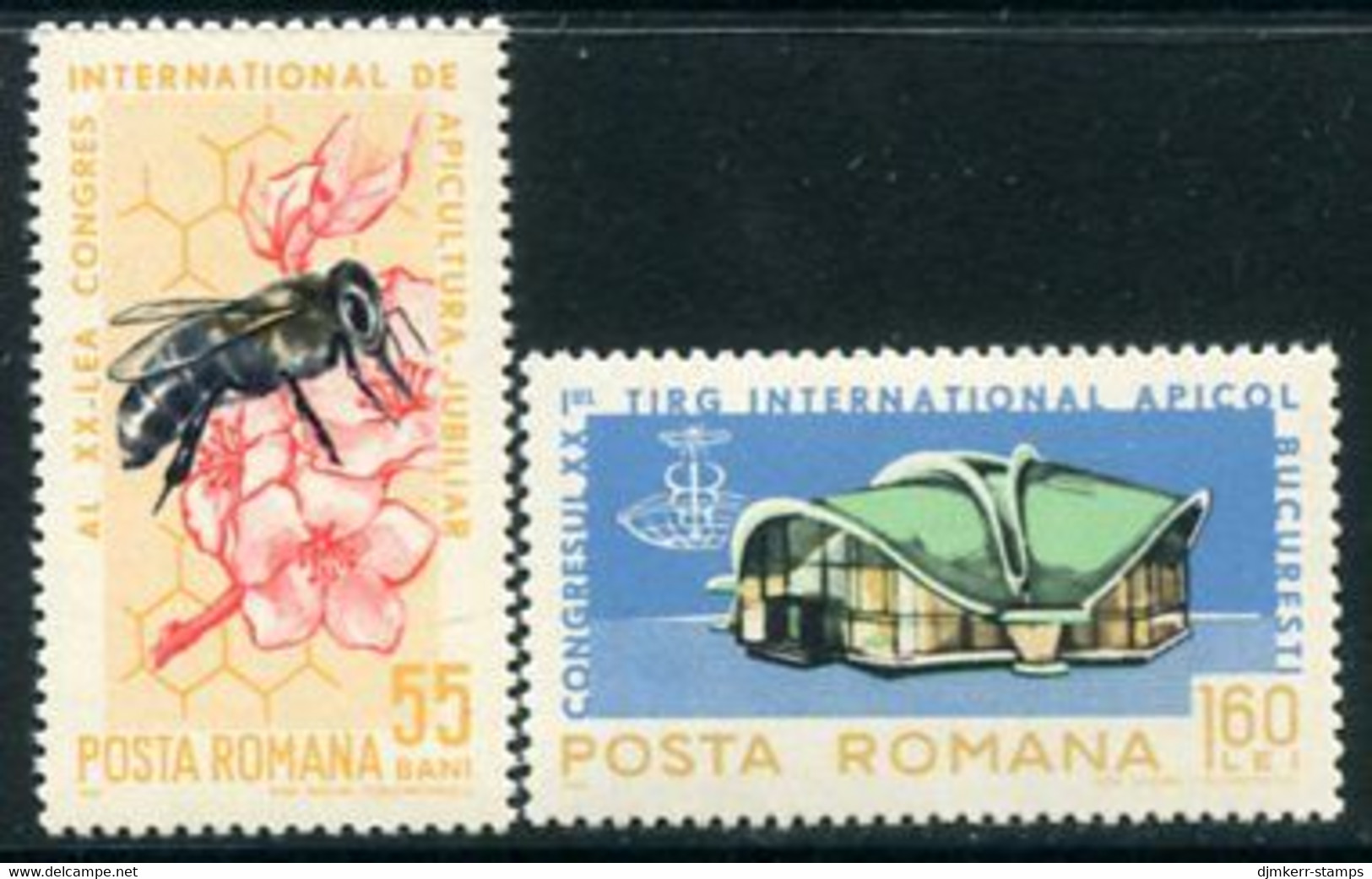 ROMANIA 1965 Apimondia Congress MNH / **.  Michel 2425-26 - Unused Stamps