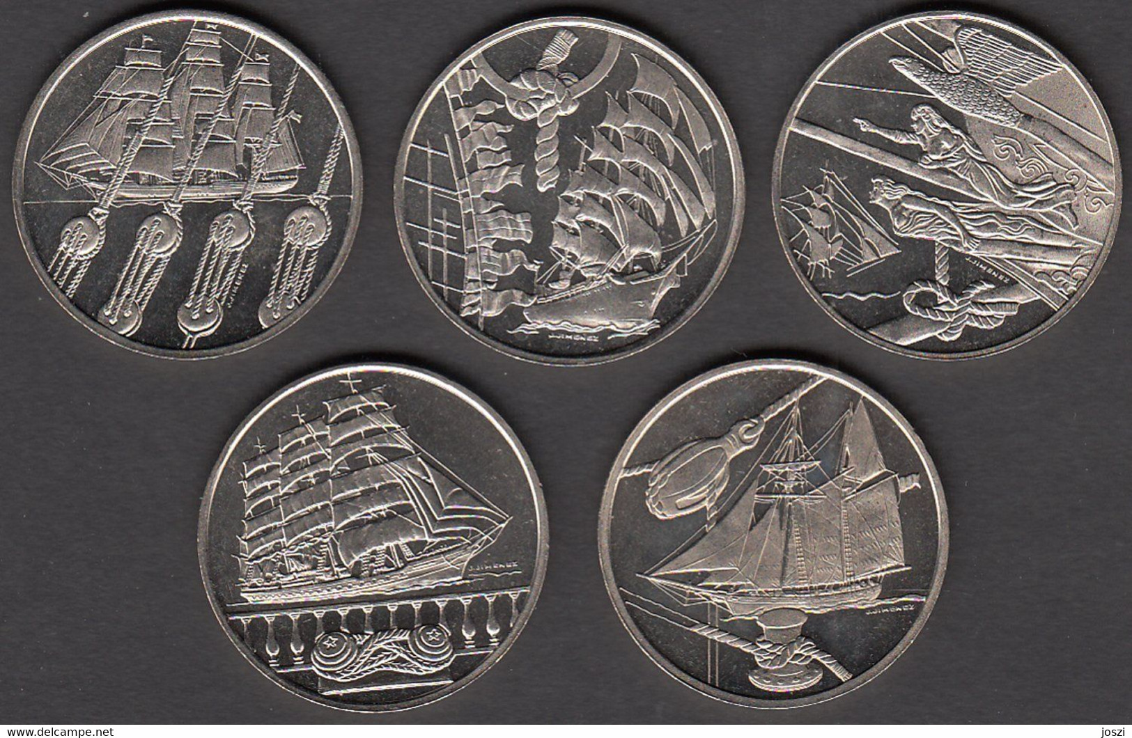 Nederland Set Penningen (5) Sail Amsterdam 2000 5 Florijn - Pièces écrasées (Elongated Coins)