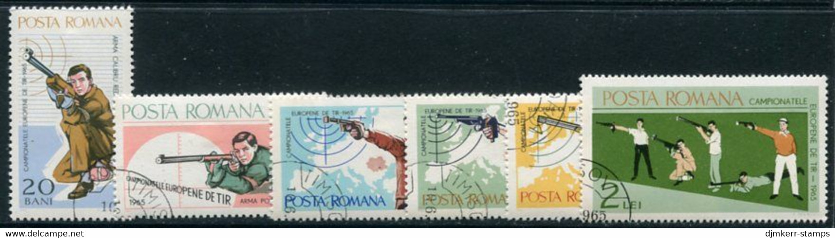 ROMANIA 1965 European Shooting Championships Perforated Used.  Michel 2407-12 - Used Stamps