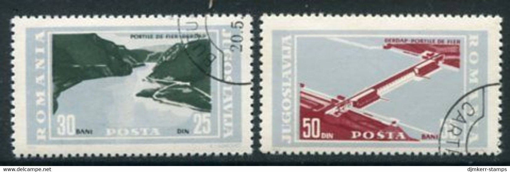 ROMANIA 1965 Djerdap Dam Used.  Michel 2403-04 - Used Stamps