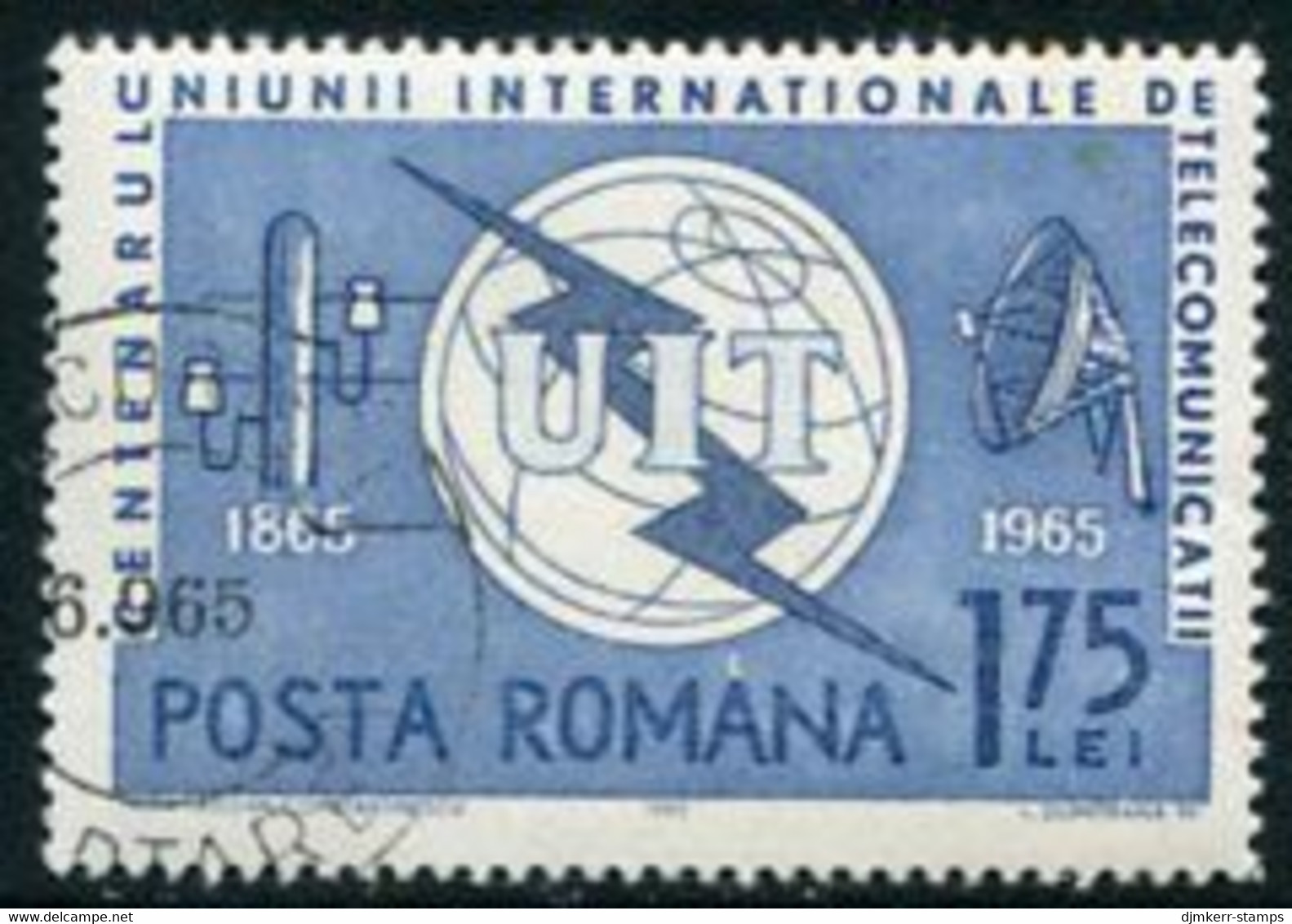ROMANIA 1965 ITU Centenary Used.  Michel 2402 - Used Stamps
