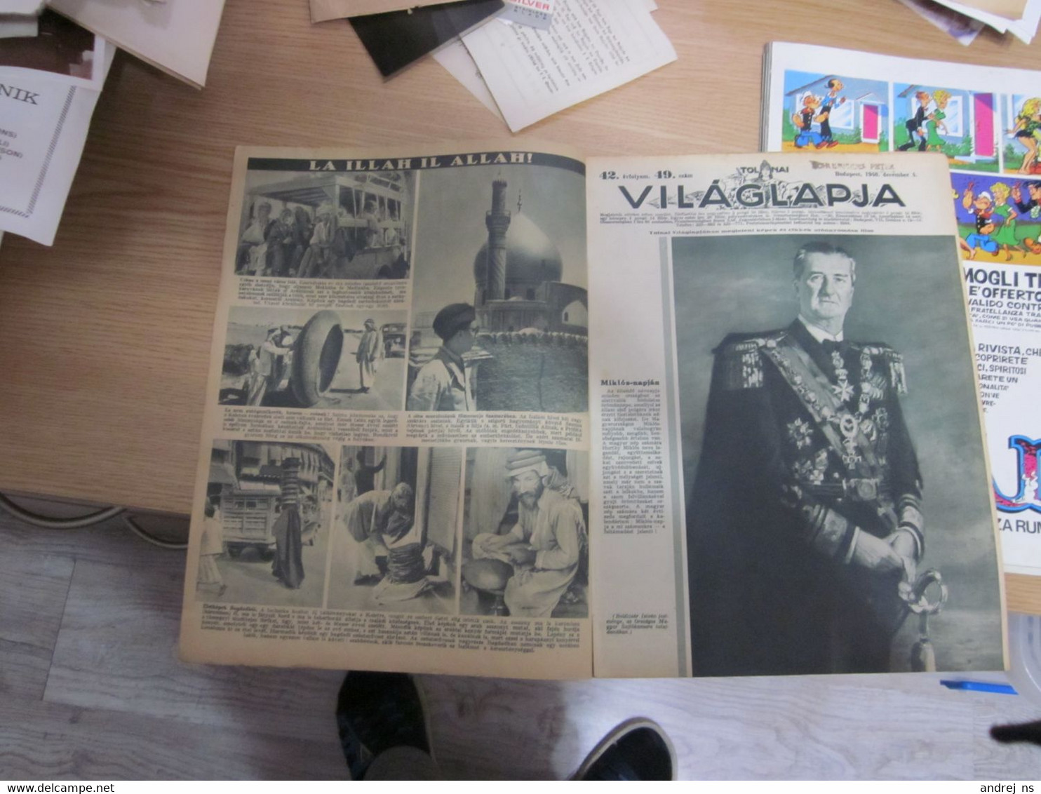 Tolnai Vilaglapja  De Szepet Hozott A Mikulas Santa Claus  Horti Miklos  Budapest WW2 1940 - Aardrijkskunde & Geschiedenis