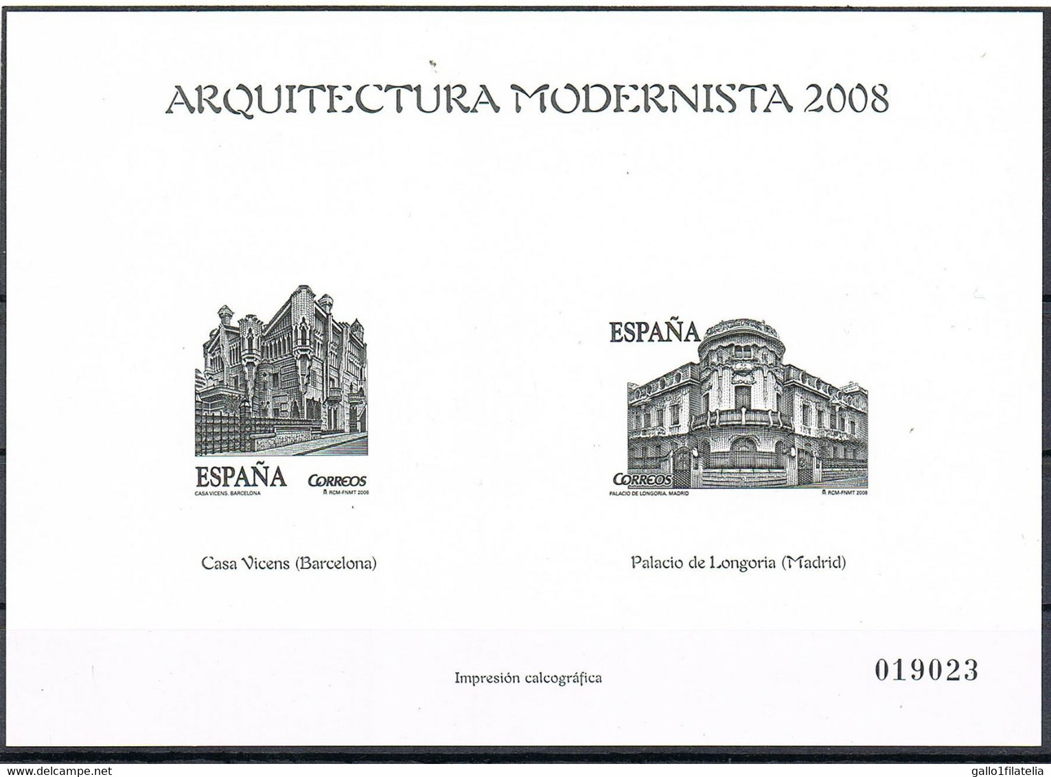 2008 - SPAGNA / SPAIN - STAMPA GRAFICA / GRAPHIC PRINTING - ARCHITETTURA MODERNA / MODERN ARCHITECTURE. - Essais & Réimpressions