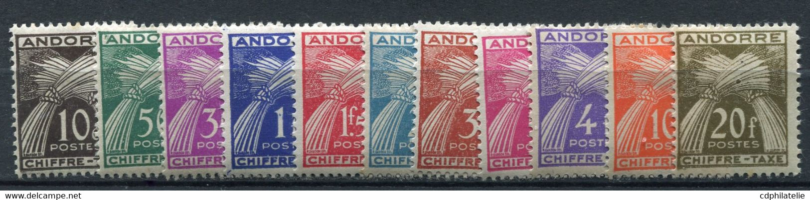 ANDORRE FRANCAIS TIMBRES-TAXE N°21 / 31 * - Ungebraucht