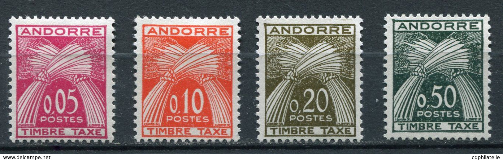 ANDORRE FRANCAIS TIMBRES-TAXE N°42 / 45 * - Neufs