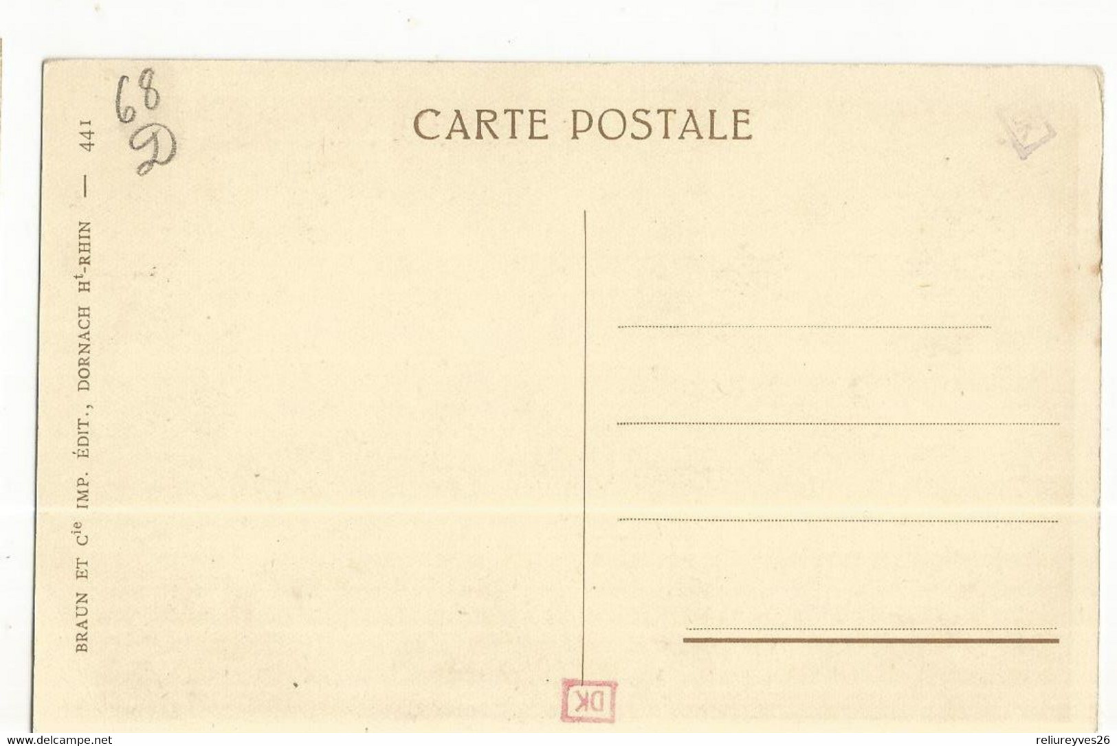 CPA, D.68, N°441, Ottmarsheim ,Double Choeur De L' église ( Face ) ,Ed. Braun & Cie - Ottmarsheim