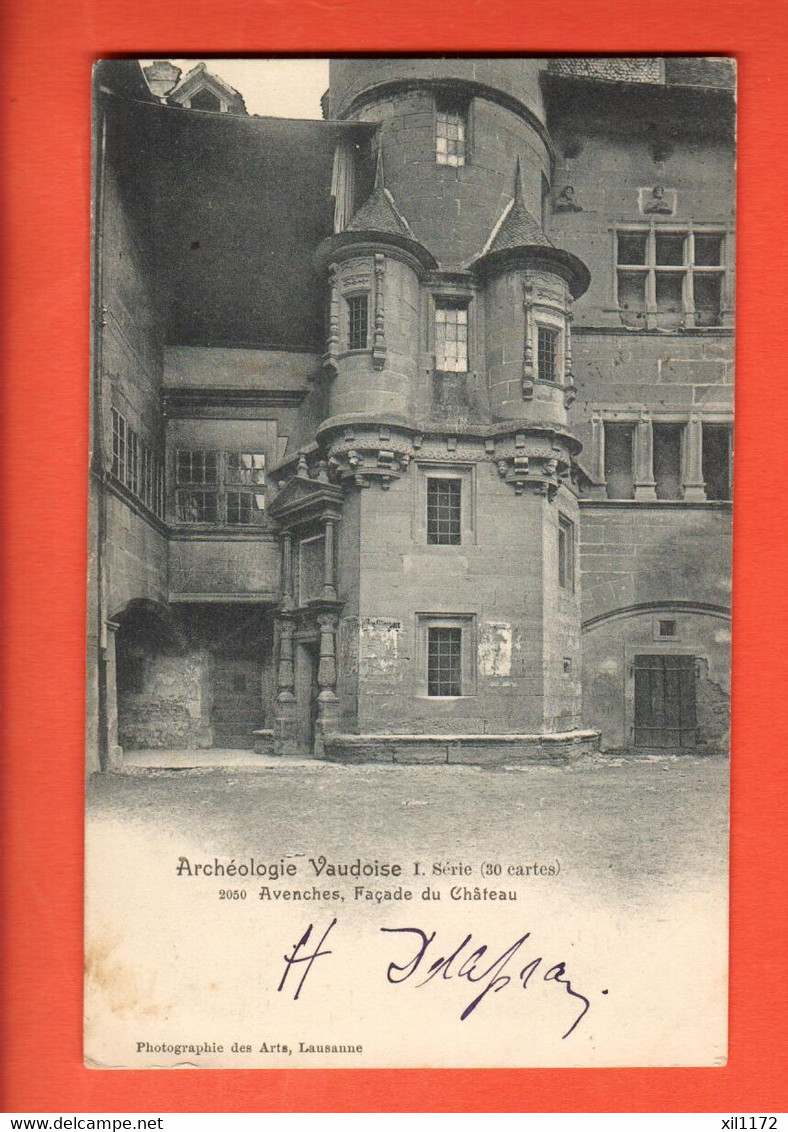 ZBV-24 Avenches Façade Du Château, Série Archéologie Vaudoise. Des Artes . Précurseur, Circulé 1903 - Avenches