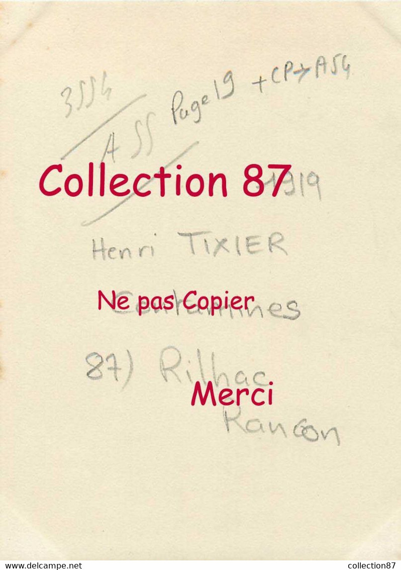 87 ☺♣♣ RILHAC RANCON - TIXIER Jean Henri Né Le 06-10-1917 à Contamine Fils De Cultivateur - GENEALOGIE En Description - Rilhac Rancon