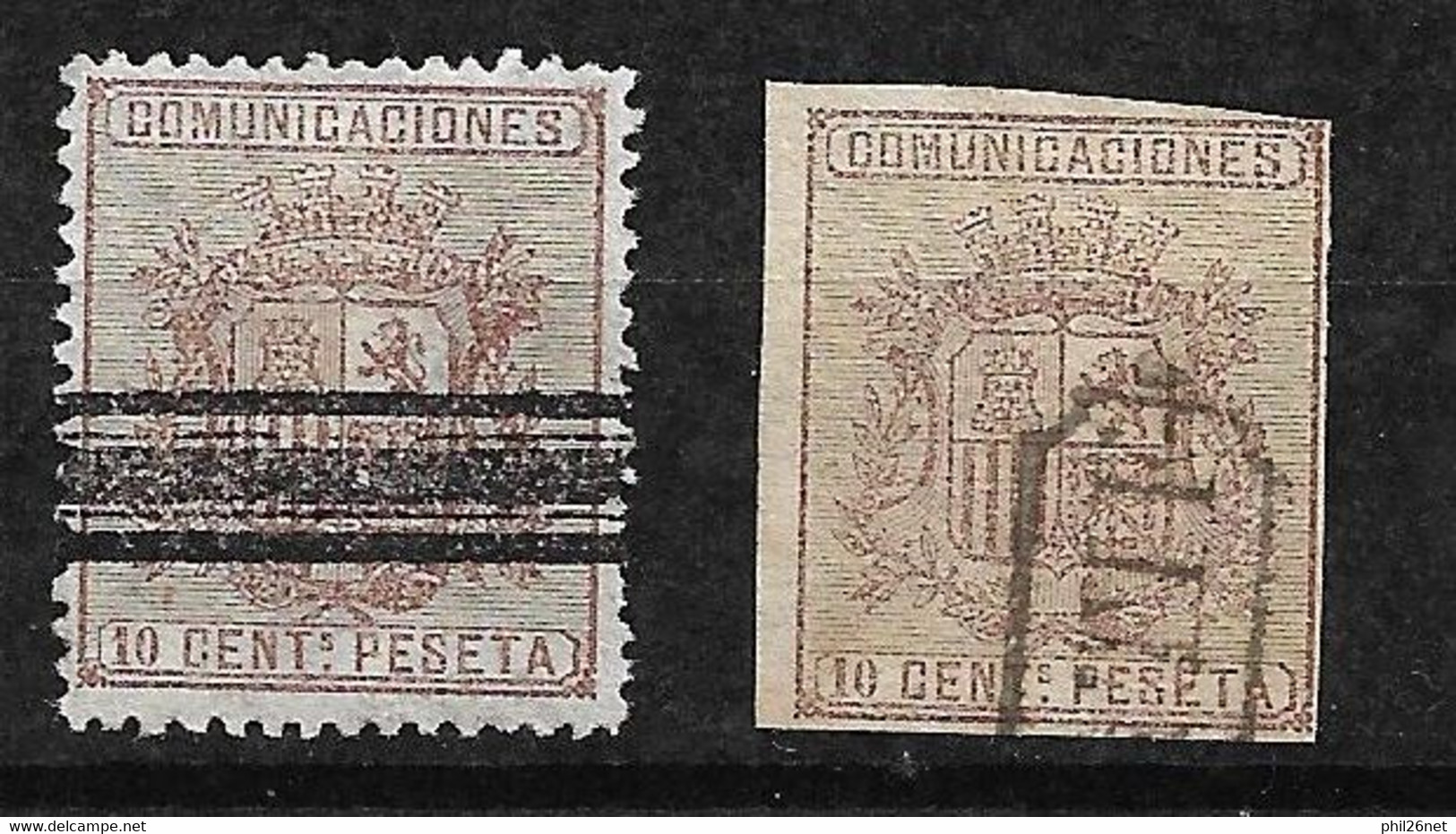Espagne  N° 151  Et 151a  Non Dentelé   Oblitérés B/TB        - Used Stamps