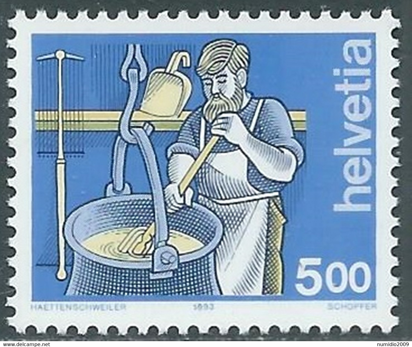 1993 SVIZZERA L'UOMO E I SUOI MESTIERI MNH ** - RD23-5 - Unused Stamps