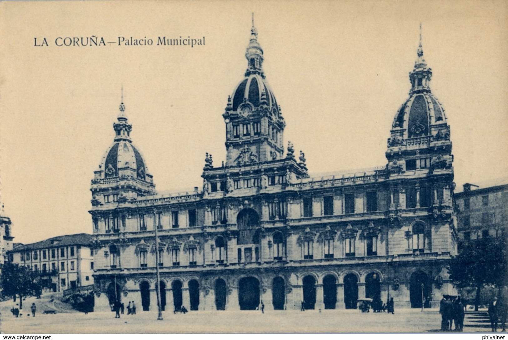 LA CORUÑA , T.P. NO CIRCULADA , PALACIO MUNICIPAL , ED. MATEU - La Coruña