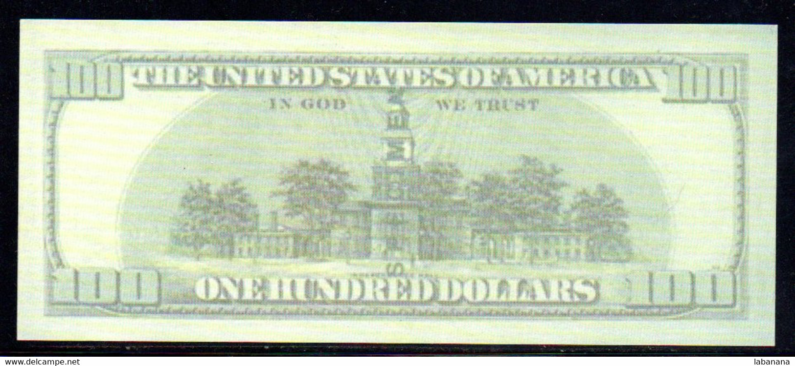 459-USA Billet De Fantaisie 100 $ Specimen - Specimen