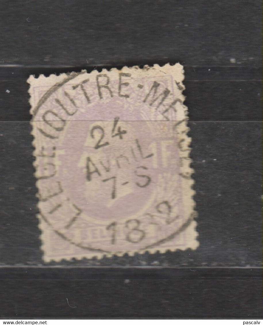 COB 36 Oblitération Centrale LIEGE (Outre-Meuse) Superbe - 1869-1883 Leopold II