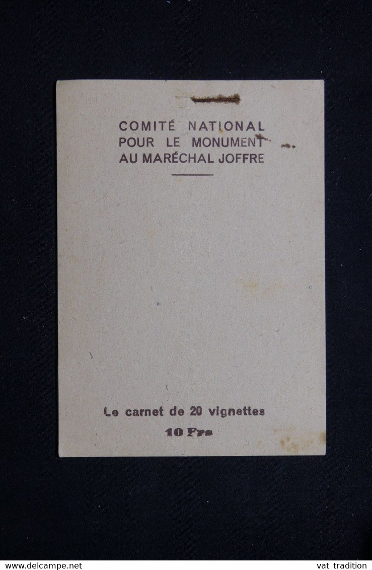 FRANCE - Carnet De 20 Vignettes Au Maréchal Joffre - L 78655 - Blocs & Carnets