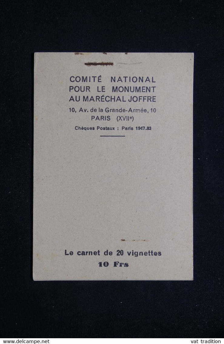 FRANCE - Carnet De 20 Vignettes Au Maréchal Joffre - L 78657 - Blocs & Carnets