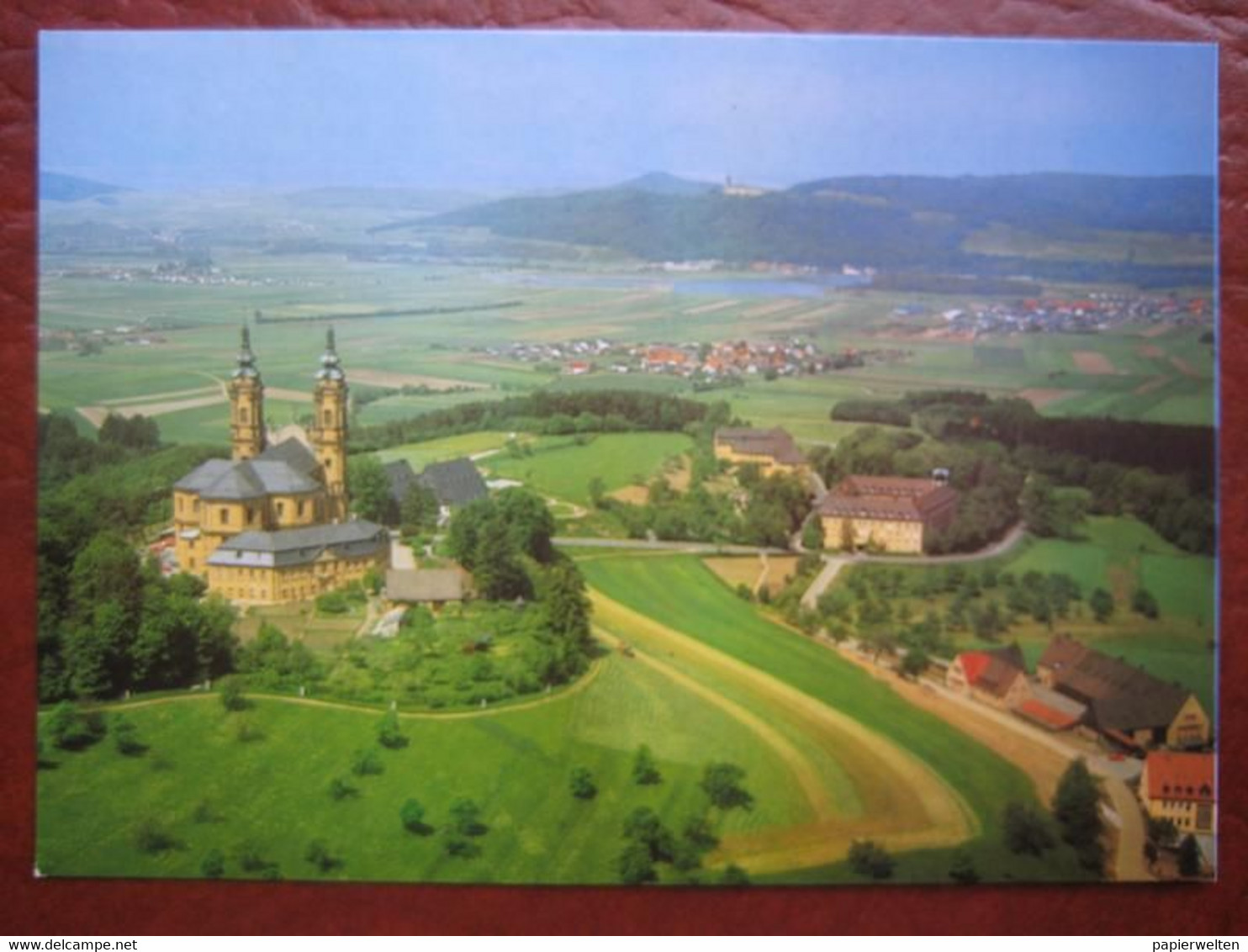 Bad Staffelstein (Lichtenfels) - Flugaufnahme Basilika Vierzehnheiligen Mit Maintal - Staffelstein