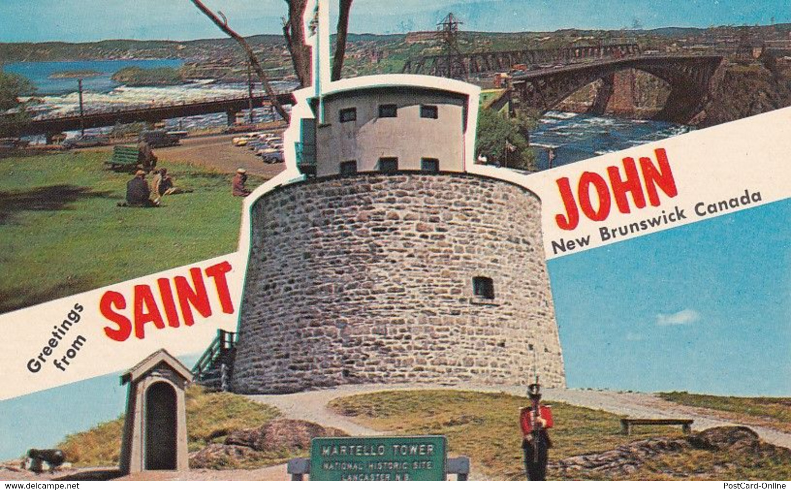 831 - Kanada - Canada , New Brunswick , Sainth John , Reversing Falls , Martello Tower , Brücke - Gelaufen - St. John