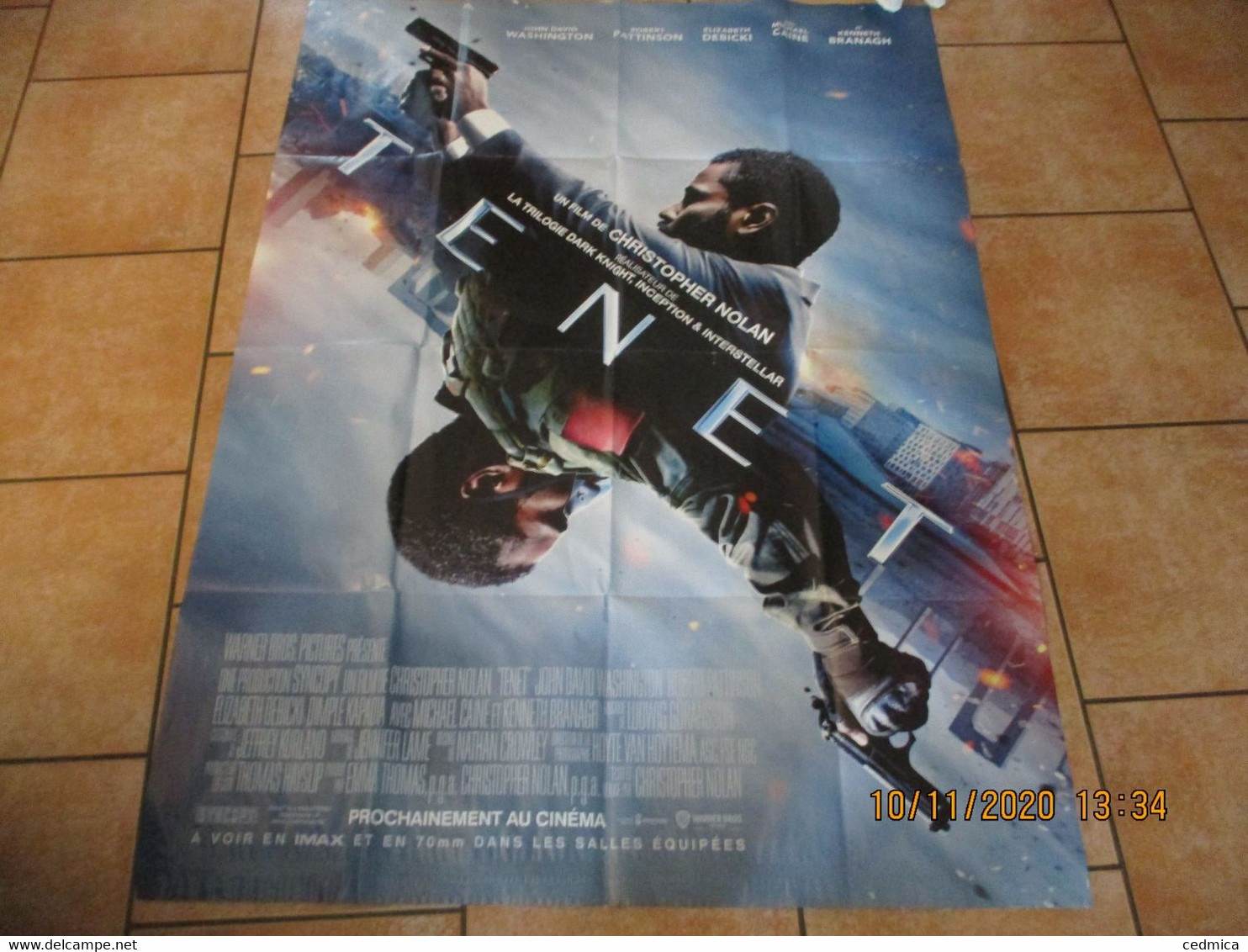 AFFICHE DE CINEMA TENET 159cm/115cm - Posters