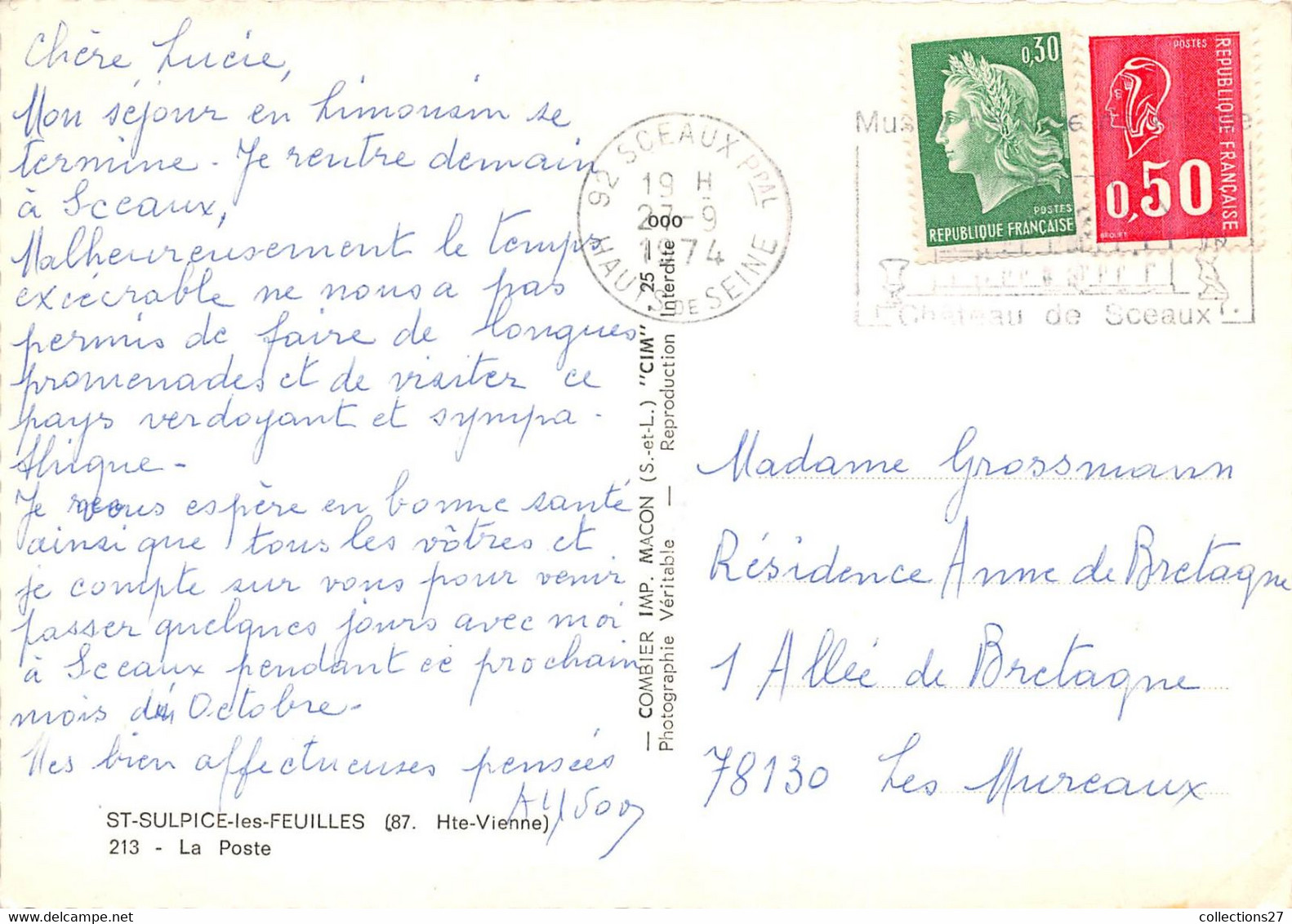 87-SAINT-SULPICE-LES-FEUILLES- LA POSTE - Saint Sulpice Les Feuilles