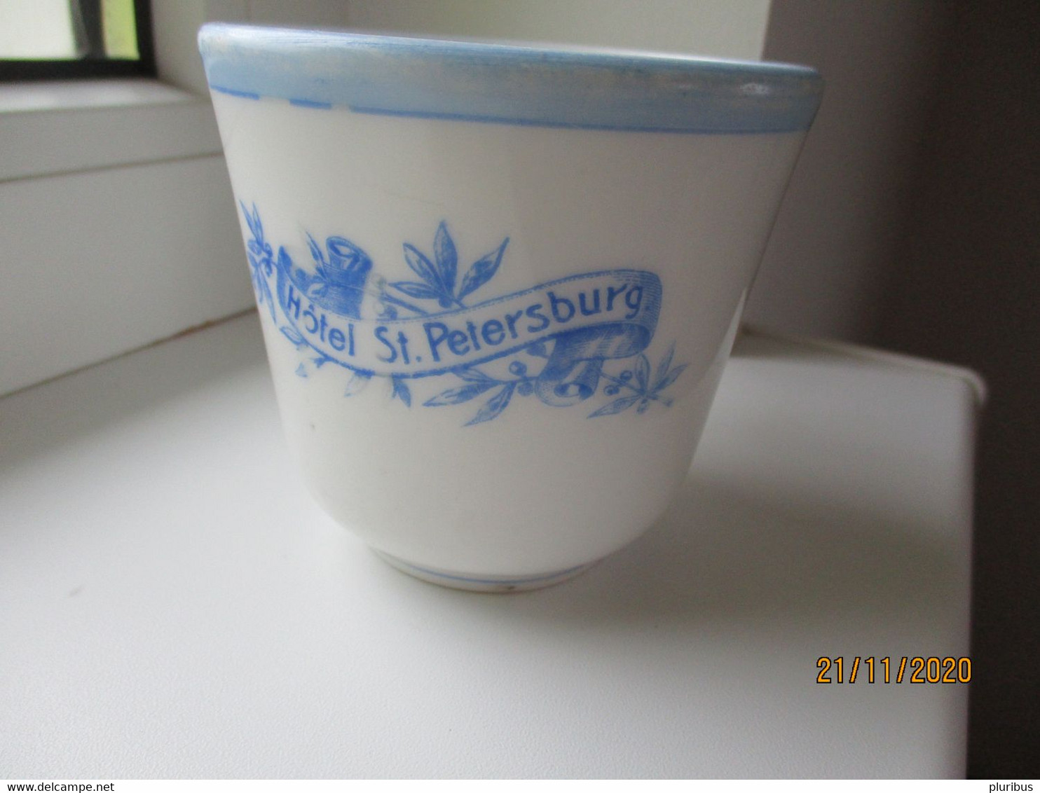 IMP. RUSSIA LATVIA RIGA PORCELAIN  JAKSCH & CO . HOTEL ST. PETERSBURG COFFEE CUP ,   0 - Other & Unclassified