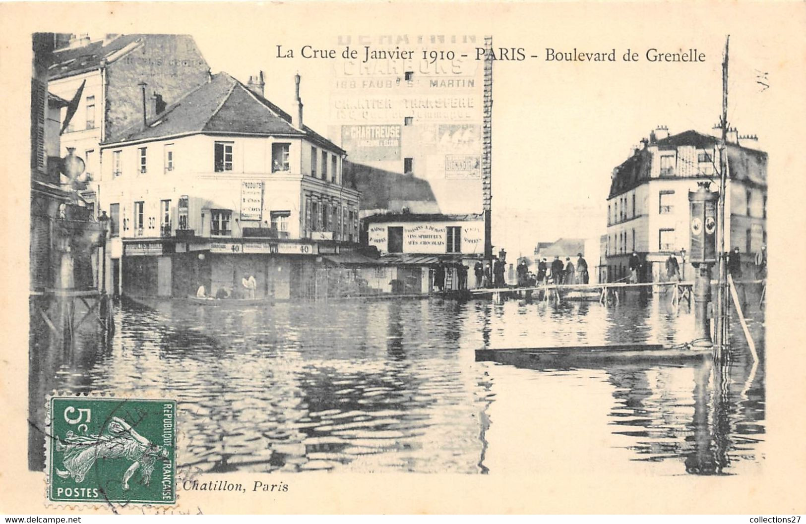 PARIS-75015-BLD DE GRENELLE , LA CRUE DE JANVIER 1910 - Paris (15)