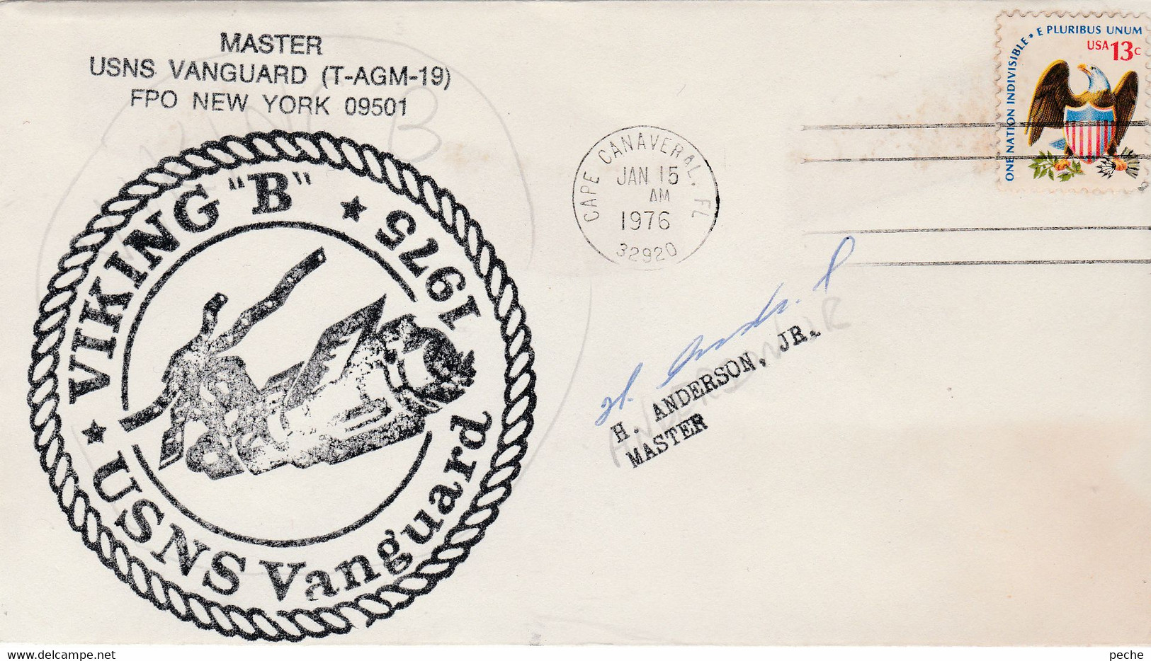 N°831 N -lettre (cover) Cachet Viking "B" 1975 -signature Master- - Amérique Du Nord