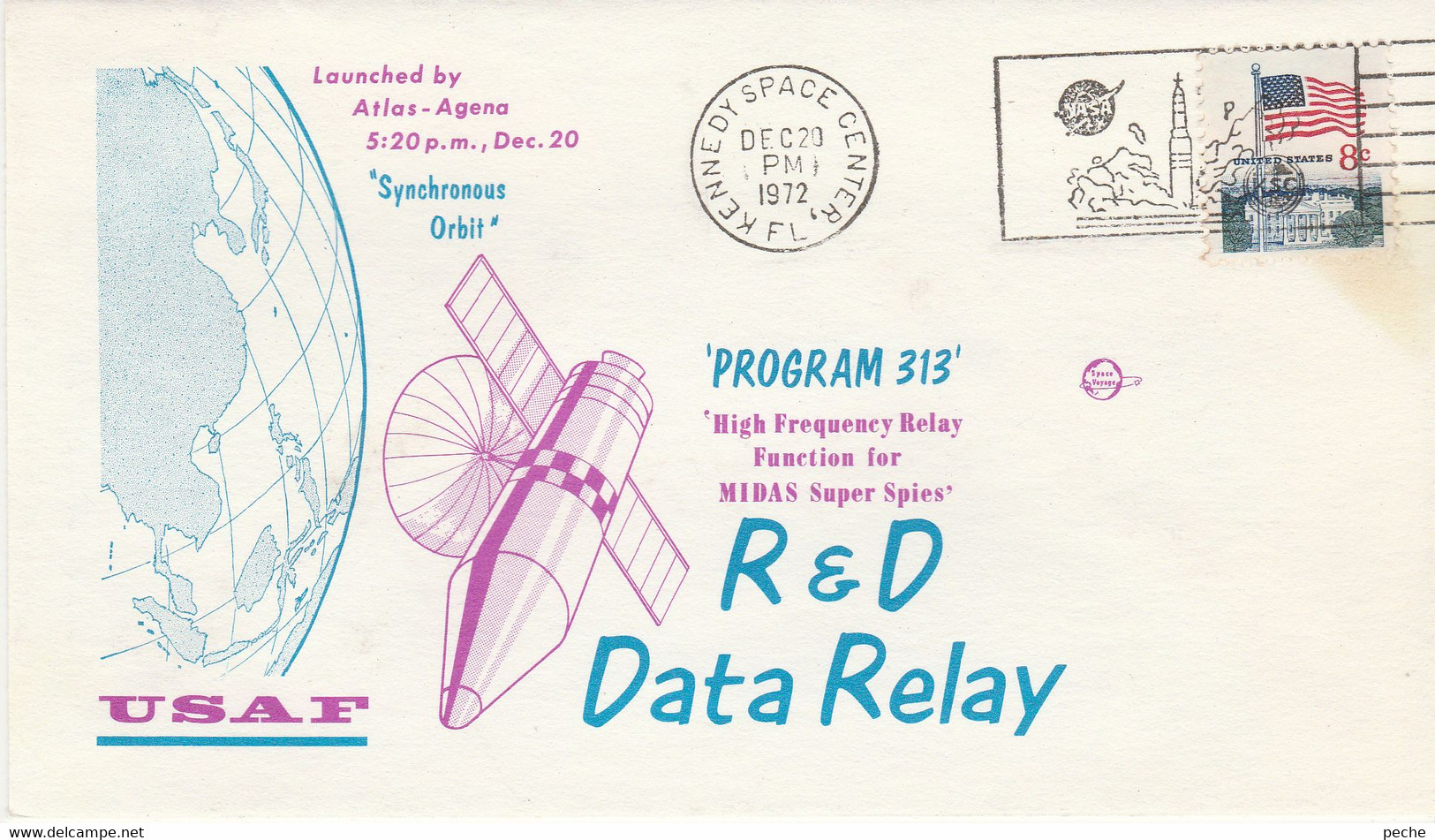 N°860 N -lettre (cover) Usaf  R & D Data Relay - América Del Norte