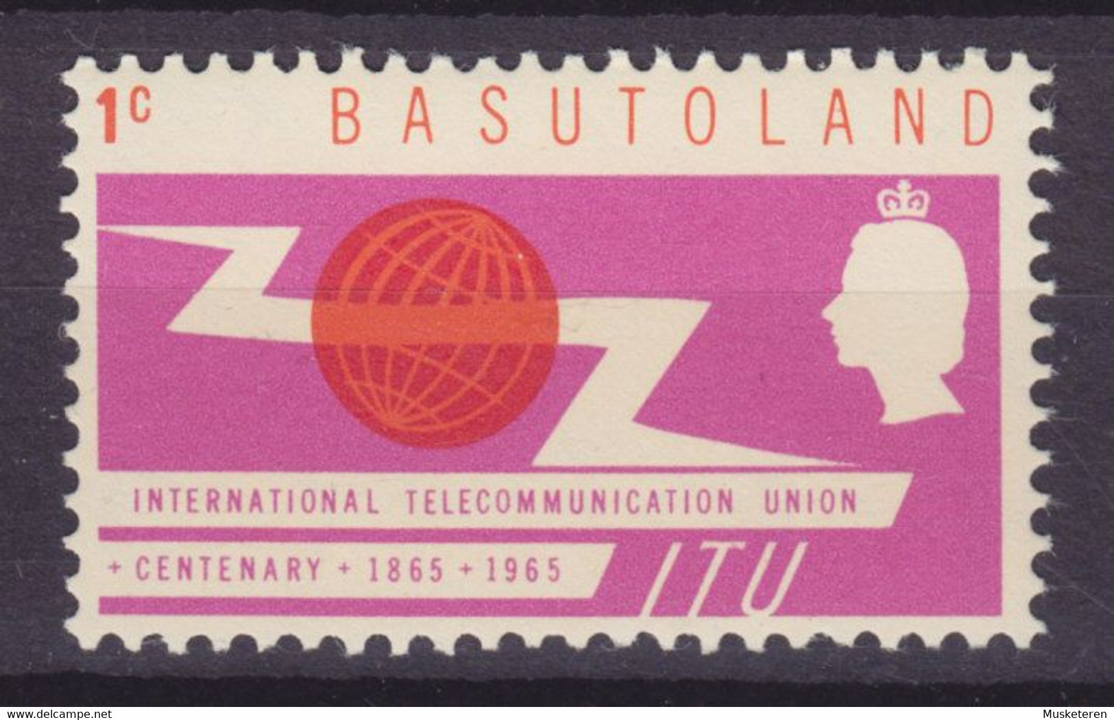 Basutoland 1965 Mi. 95   1p. ITU Internationale Fernmeldeunion MNH** - 1965-1966 Self Government