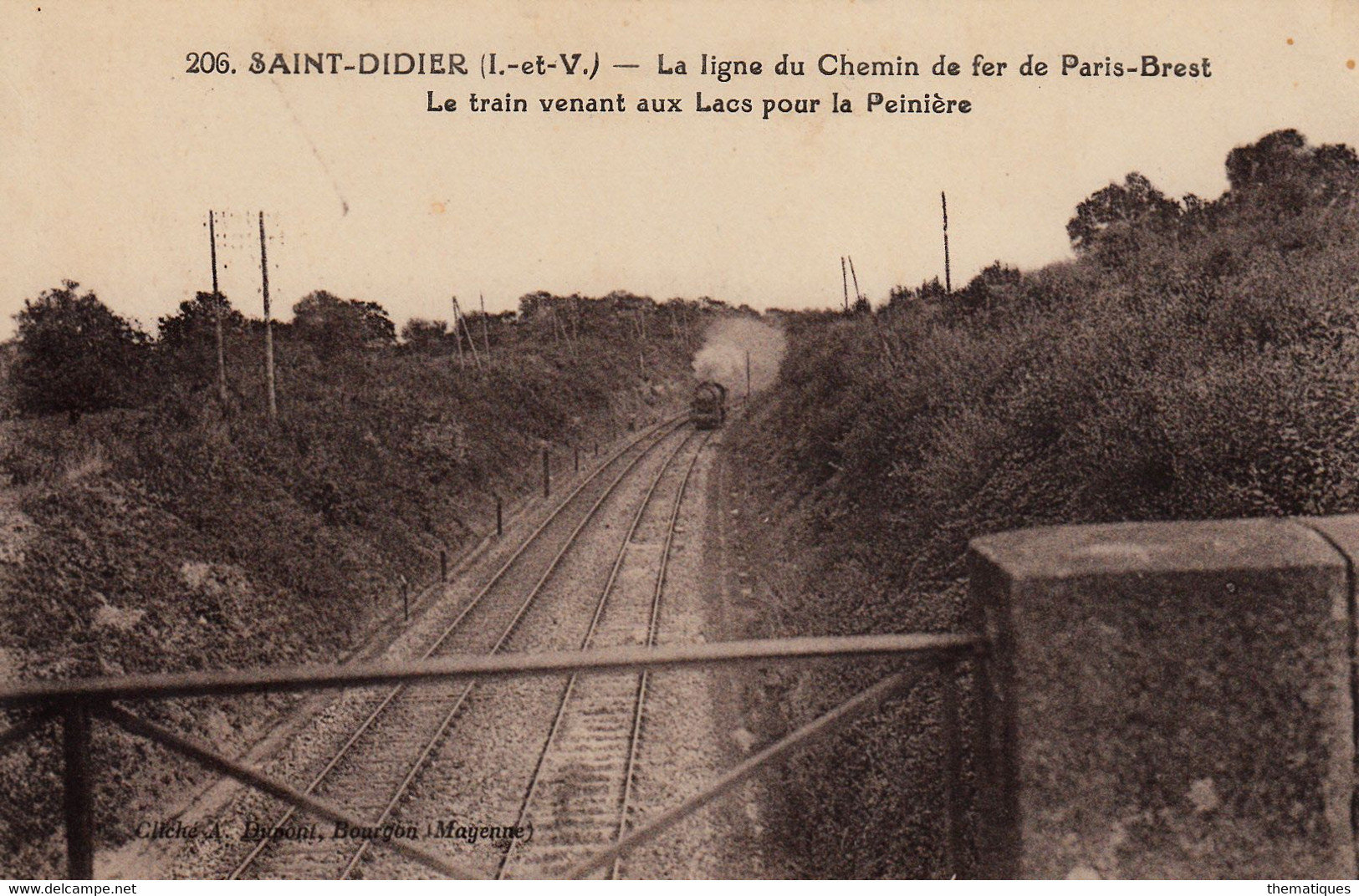 Thematiques 35 Ille Et Vilaine Saint Didier La Ligne Du Chemin De Fer De Paris Brest Train Venant Aux Lacs Pour Peiniere - Other & Unclassified