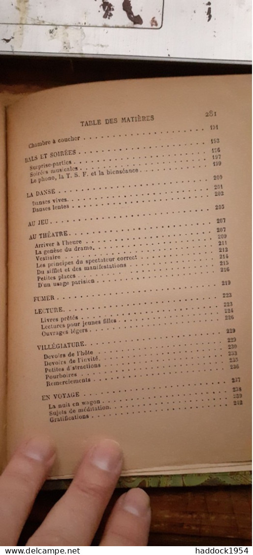 le nouveau savoir-vivre PAUL REBOUX flammarion 1930