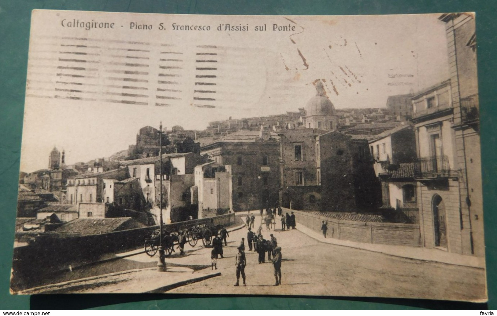 CALTAGIRONE  # Cartolina Viaggiata 11/VII/1921# Spedita Da Napoli ,destinazione Verona - Other & Unclassified