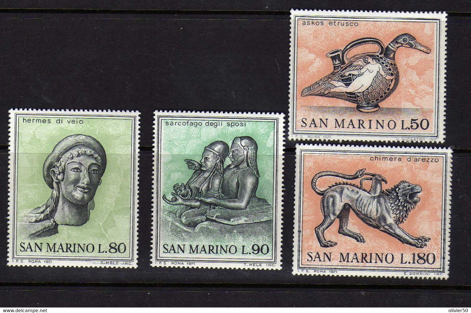 Saint-Marin  (1971)  - Art Etrusque -  Neufs** - Unused Stamps