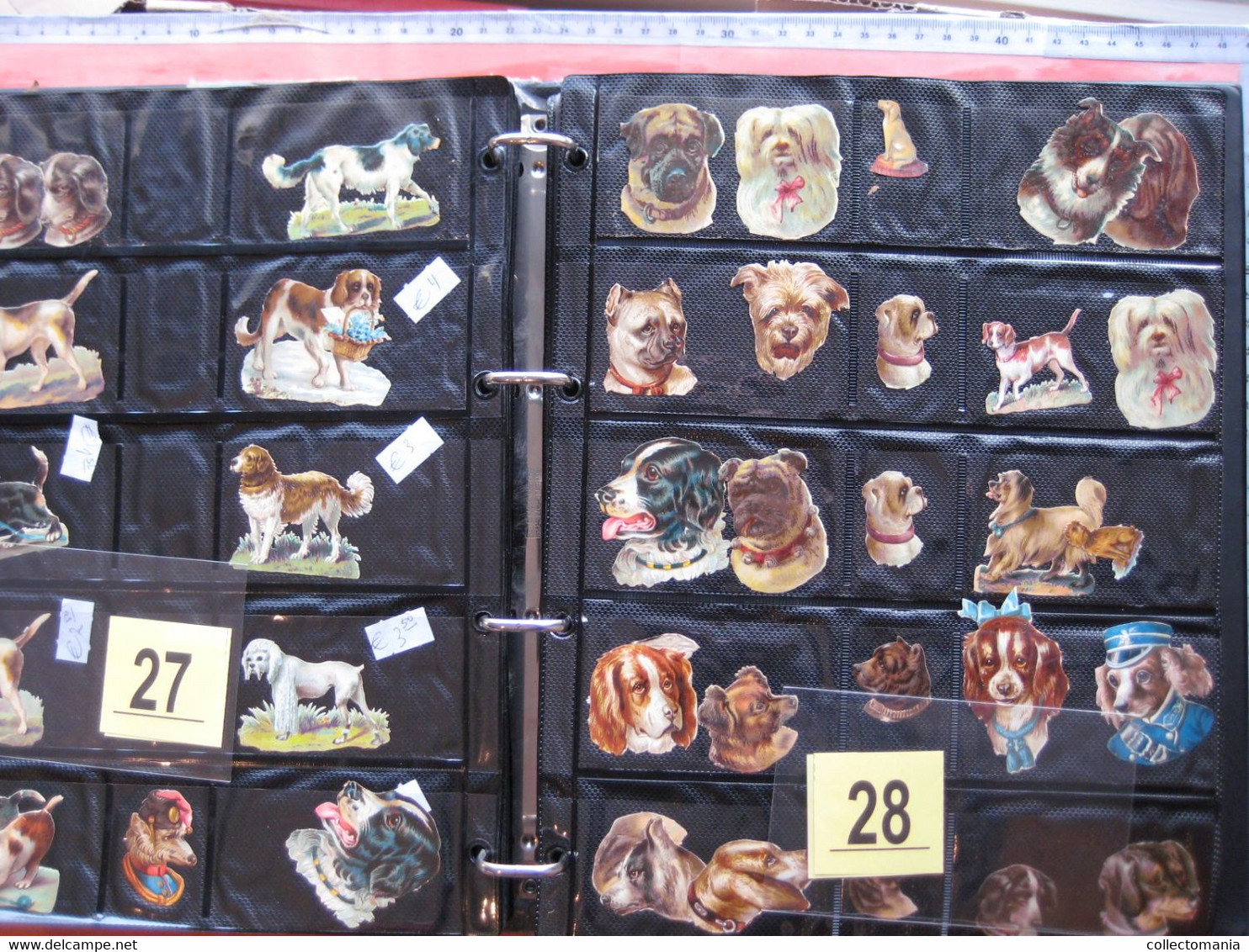 SCRAPS_MAP25 COLLECTION anno 1880 à 1900 Litho prints (count yourself ) die-cuts anthropomorph Dogs Hunden Chien