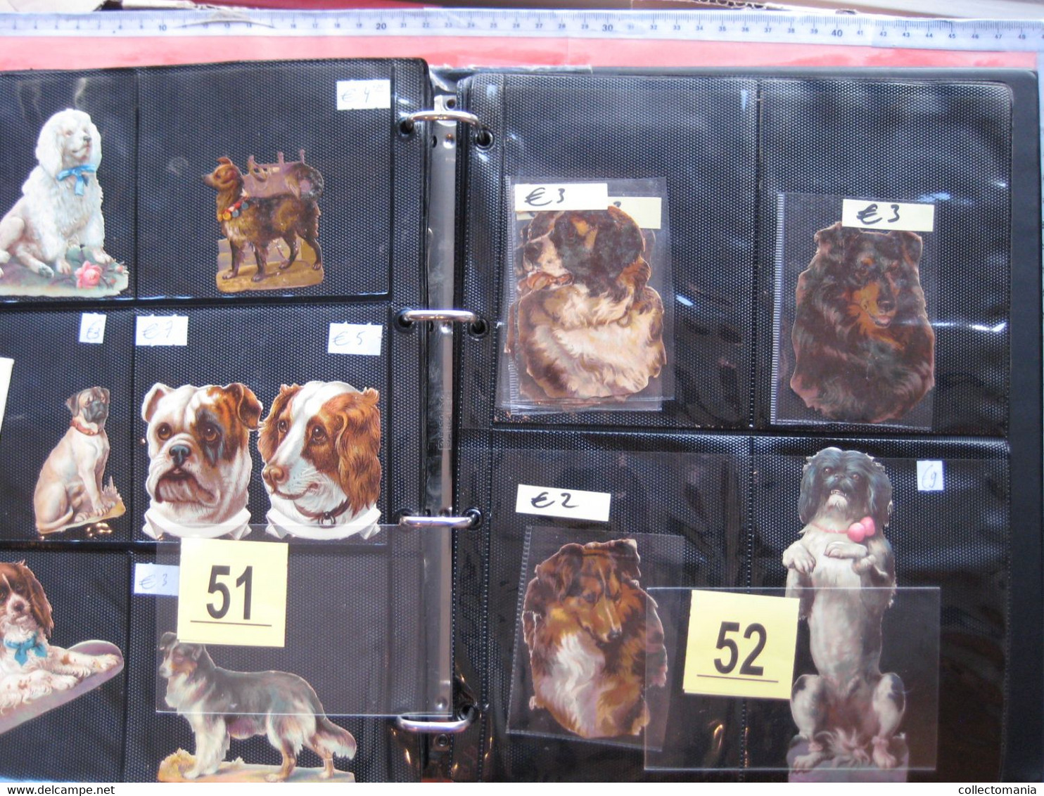 SCRAPS_MAP25 COLLECTION anno 1880 à 1900 Litho prints (count yourself ) die-cuts anthropomorph Dogs Hunden Chien