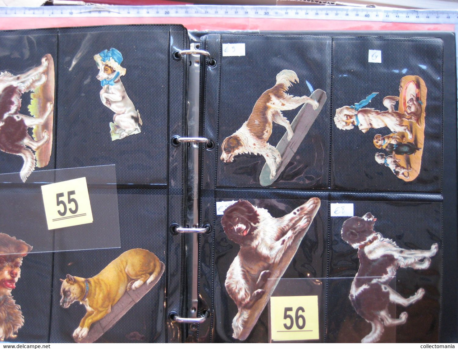 SCRAPS_MAP25 COLLECTION anno 1880 à 1900 Litho prints (count yourself ) die-cuts anthropomorph Dogs Hunden Chien