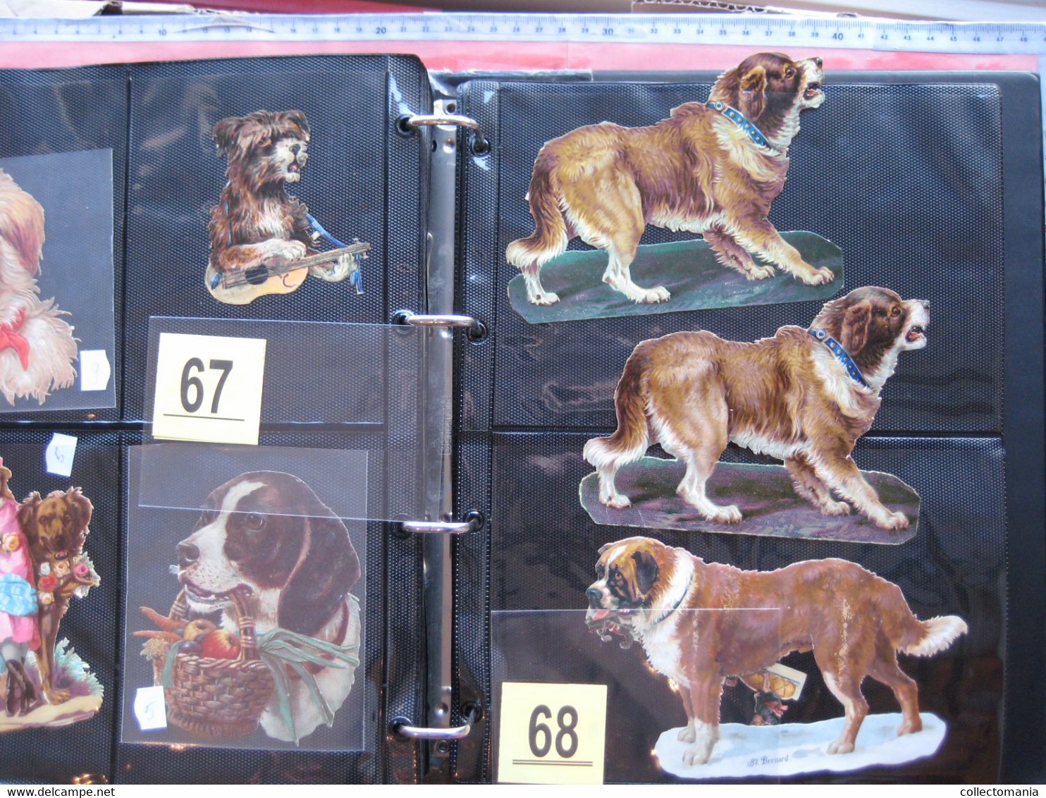 SCRAPS_MAP25 COLLECTION anno 1880 à 1900 Litho prints (count yourself ) die-cuts anthropomorph Dogs Hunden Chien