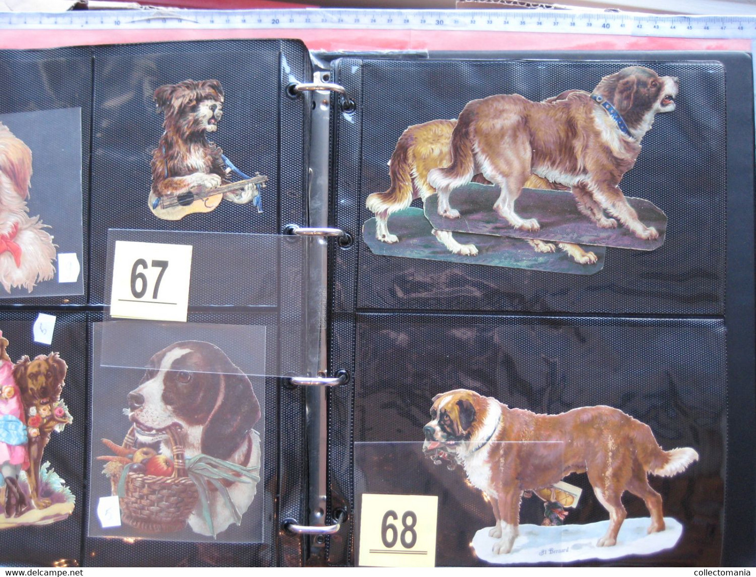 SCRAPS_MAP25 COLLECTION anno 1880 à 1900 Litho prints (count yourself ) die-cuts anthropomorph Dogs Hunden Chien