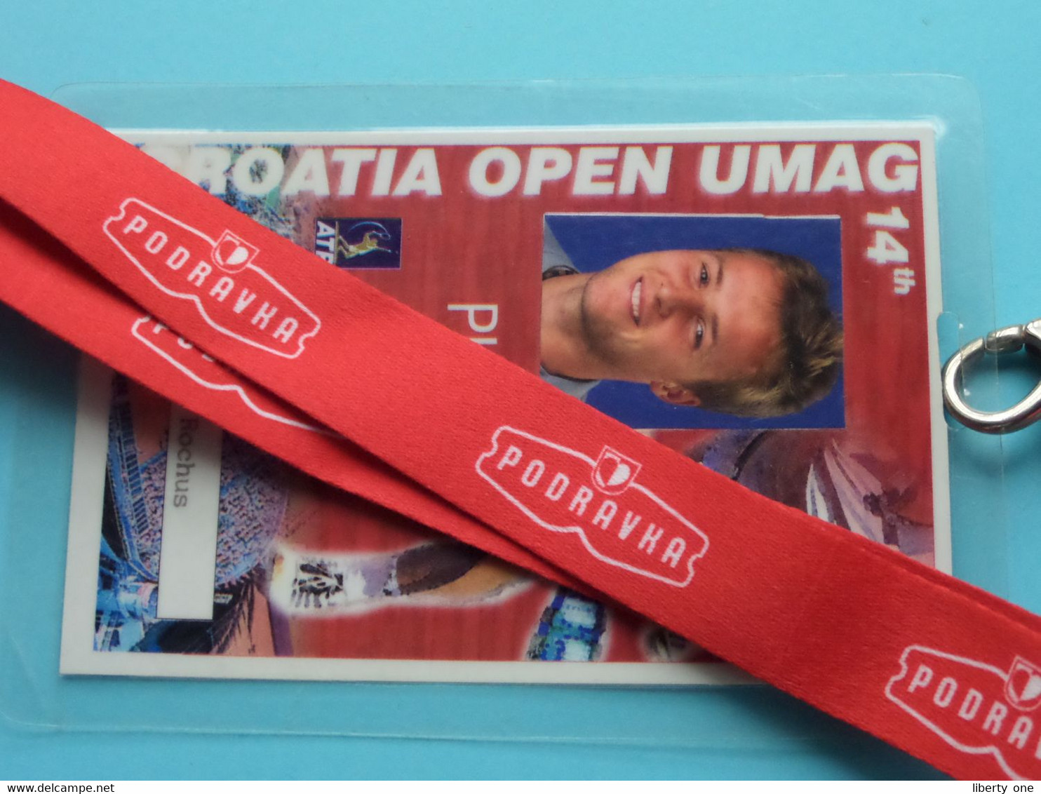 CROATIA OPEN UMAG 2003 : CHRISTOPHE ROCHUS Belgium / Accreditation CARD / With ORIGINAL Lanyard / Cordon ! - Autres & Non Classés