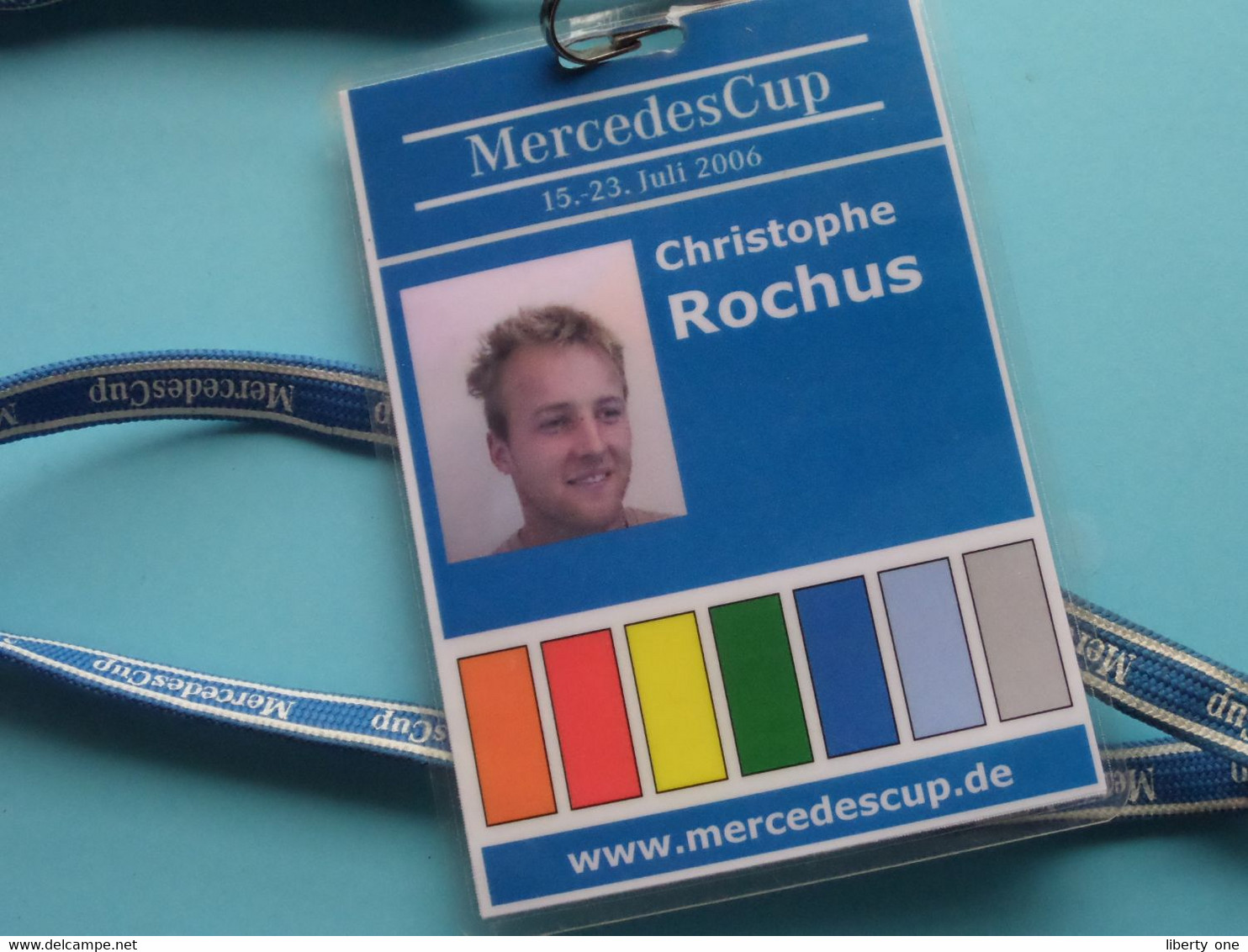 MERCEDES CUP 2006 : CHRISTOPHE ROCHUS Belgium / Accreditation CARD / With ORIGINAL Lanyard / Cordon ! - Autres & Non Classés