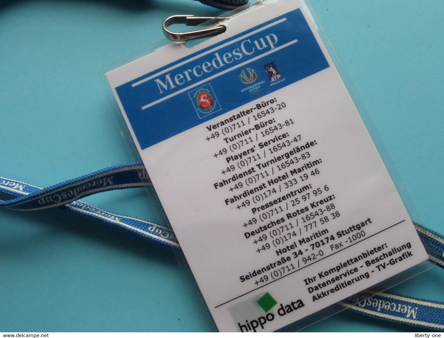 MERCEDES CUP 2006 : CHRISTOPHE ROCHUS Belgium / Accreditation CARD / With ORIGINAL Lanyard / Cordon ! - Other & Unclassified